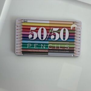 50/50 Pencils Empty Tin for Storage and Organization
